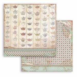 Papier scrap 30x30cm 1kartka Alice fliżanki SBB818