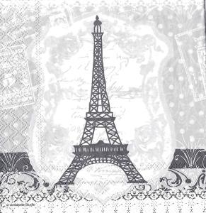 Serwetka Nouveau 33x33 1 sztuka - Wieża Eiffel