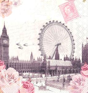 Serwetka Nouveau 33x33 1 sztuka - View Londyn