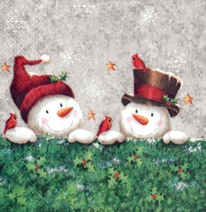 Serwetka Nouveau 33x33 1 sztuka - BN Snowmen Friends Bałwanki