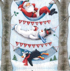Serwetka Nouveau 33x33 1 sztuka - Relaxing Christmas
