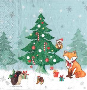 Serwetka Nouveau 33x33 1 sztuka - BN Świąteczny Las