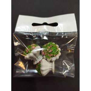 Mini donica stylowa z roślinami 2x2cm