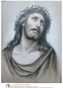 Papier ryżowy A5 Jezus w koronie cierniowej  A5I7