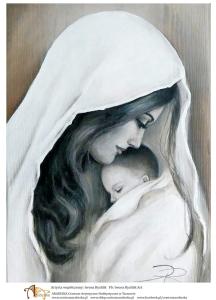 Papier ryżowy A5 Matka z dzieckiem A5I10