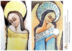 Papier ryżowy A4 Anioł słoneczny. Anioł z kulą A4R52