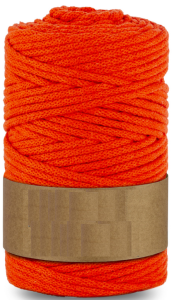 Sznurek pleciony z rdzeniem 5mm 100m - pomarańczowy