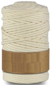Sznurek pleciony 5mm 100m - ECRU KOŚĆ SŁONIOWA