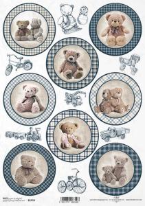 Papier ryżowy A4 R1954 Boy kratka KÓŁKA