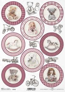 Papier ryżowy A4 R1959 Girl kratka KÓŁKA