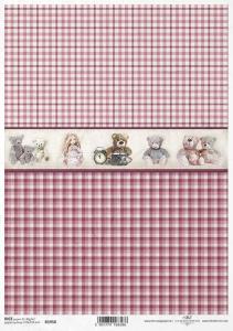 Papier ryżowy A4 R1958 Girl kratka 4