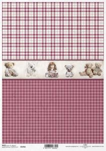 Papier ryżowy A4 R1956 Girl kratka 2