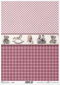 Papier ryżowy A4 R1955 Girl kratka 1