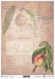 Papier ryżowy A4 R1250 brzoskwinie listy