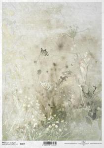 Papier ryżowy A4 R1879 trawy / kwiaty polne