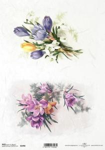 Papier ryżowy A4 R1990 Bukiety x 2 krokusy