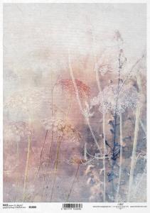 Papier ryżowy A4 R1880 trawy / kwiaty polne