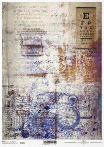 Papier ryżowy A4 R1691 zegarek kieszonkowy / pismo