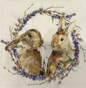 Serwetka Ambiente 1 sztuka WN Króliczki w wianku