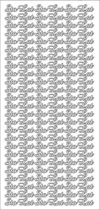 Naklejka ażurowa "Sto lat" srebrna