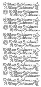 Naklejka ażurowa "Z okazji jubileuszu" złota