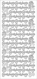 Naklejka ażurowa "Gratulacje" złota