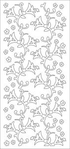 Naklejka ażurowa "kwiaty ludowe" złota