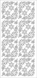 Naklejka ażurowa "narożniki kwiatowe" złota