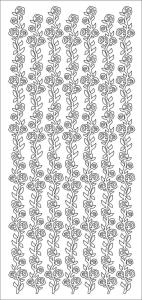 Naklejka ażurowa "różyczki girlanda" złota