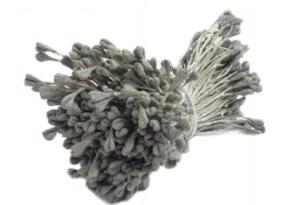 Pręciki do kwiatów serduszka - szare