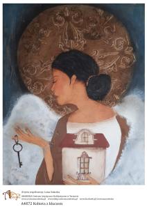 Papier ryżowy A4 Anioł Kobieta z kluczem A4R72