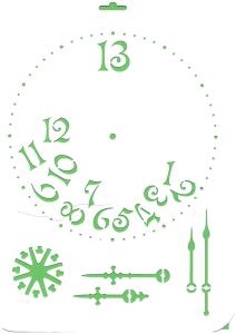 Szablon 21x31cm Zegar