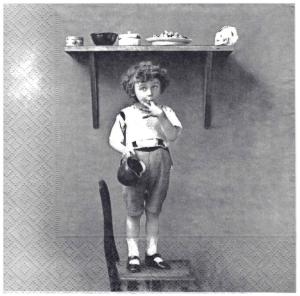 Serwetka Sagen 1 sztuka Chłopiec pod połką