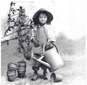 Serwetka Sagen 1 sztuka Dziewczynka z konewką