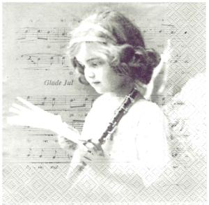 Serwetka Sagen 1 sztuka Dziewczynka / nuty