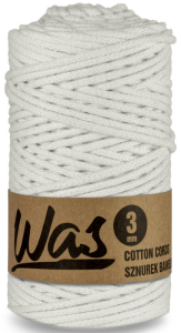 Sznurek pleciony 3mm 100m - biały