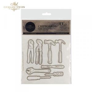 Tekturka 16x16cm - T082 narzędzia młotki