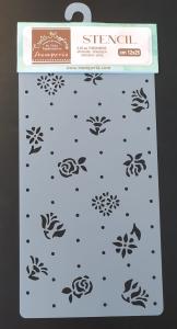 Szablon 3D 12x25cm HAPPINES Kwiatki