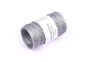 Sznurek papierowy na druciku  - srebrny 25m