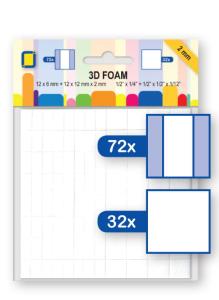 Kostki 3d  12x12x2mm i 12x6x2mm 104szt