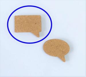 Magnes MEMO z korkiem dymek kwadratowy 3x5cm