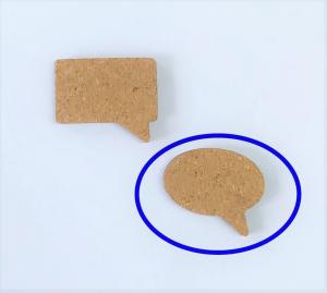 Magnes MEMO z korkiem dymek owalny 3,5cm