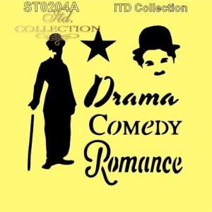Szablon 16x16cm ST0204A Drama Comedy Romance