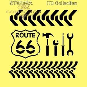 Szablon 16x16cm ST0208A Route 66