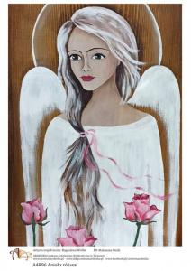 Papier ryżowy A4 Anioł z różami A4R96