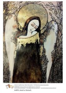 Papier ryżowy A4 Anioł w liściach A4R91