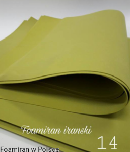 Foamiran pianka 60x70 zielony oliwka