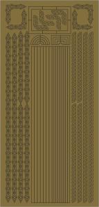 Naklejka ażurowa "szlaczki" R73 - złoty