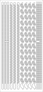 Naklejka ażurowa "szlaczki" R208 - złoty
