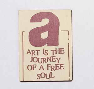 Dekor ze sklejki ART is the .... 5x6,5cm 1 sztuka